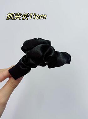 简约闪光褶皱小抓夹气质网红发夹女国潮时尚头饰