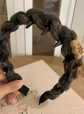 网红新款小熊蝴蝶结发箍高颅顶齿梳防滑头箍韩系甜美复古发卡头饰