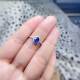 Natural Sri Lankan Royal Blue Sapphire Ring 5×7 925 Silver Inlaid Natural Colored Stone Jewelry