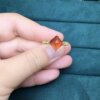 Natural Fanta stone pendant ring square 8 925 silver finely inlaid natural colored gemstone jewelry