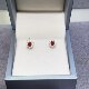 Natural pigeon blood red ruby earrings round