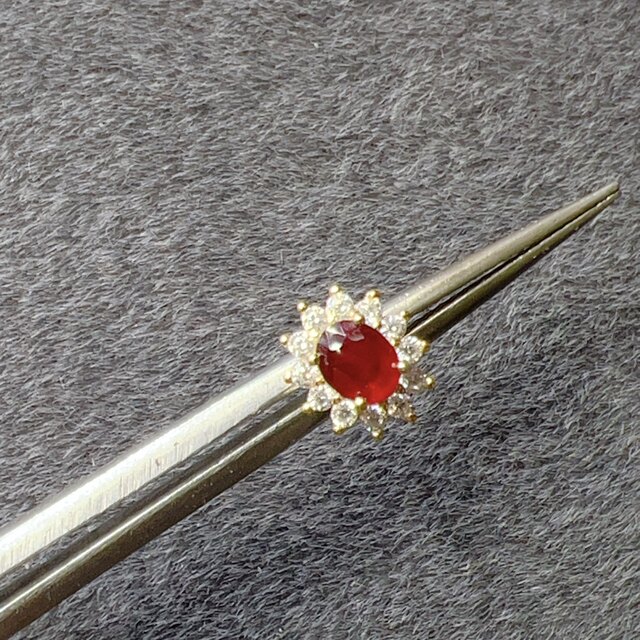 Natural pigeon blood red ruby ​​Princess Diana style earrings