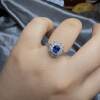 Natural Royal Blue Sapphire 925 Silver Ring