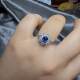 Natural Royal Blue Sapphire 925 Silver Ring