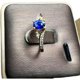S925 silver cornflower sapphire ring colorful treasure no burning