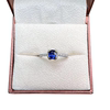 Natural royal blue sapphire ring 4 x 5 925 silver finely inlaid fashionable luxury colored gemstone jewelry