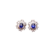 Natural Sri Lankan Sapphire Stud Earrings Royal Blue 3×4 925 Silver Seiko Inlaid Natural Colored Stone Jewelry