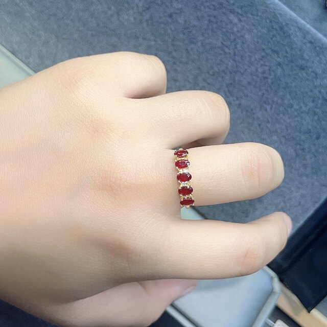 Natural pigeon blood red ruby ring