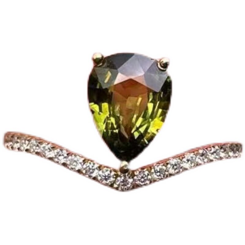 Natural sapphire ring 18k gold finely inlaid 6.5 x 9.5 natural sapphire jewelry