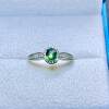 Natural unfired sapphire ring 925 silver finely inlaid natural ruby sapphire jewelry