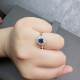 Natural royal blue sapphire ring 4 x 5 925 silver finely inlaid fashionable luxury colored gemstone jewelry