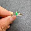 Natural emerald ring 4 x 5 925 silver finely inlaid natural colored gemstone jewelry