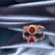 Natural pigeon blood red ruby ring