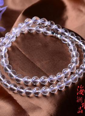 假一赔十天然白水晶透明项链