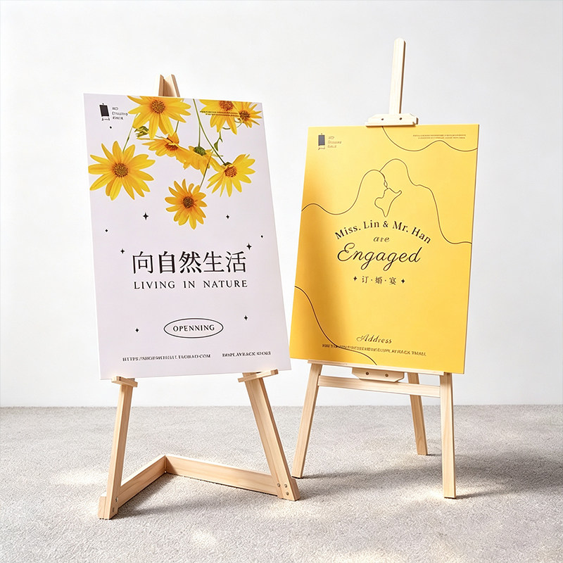 画架美术生专用画板素描展示架实木便携户外儿童画画家用学生写生油画架支架式可折叠水彩架子工具绘画支架