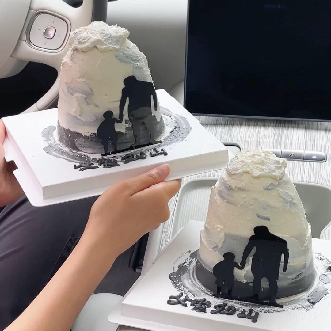 2025年新款父亲节蛋糕装饰父爱如山父子牵手背影剪影亚克力插件,淘宝优惠券,粉丝福利购,淘宝优惠卷