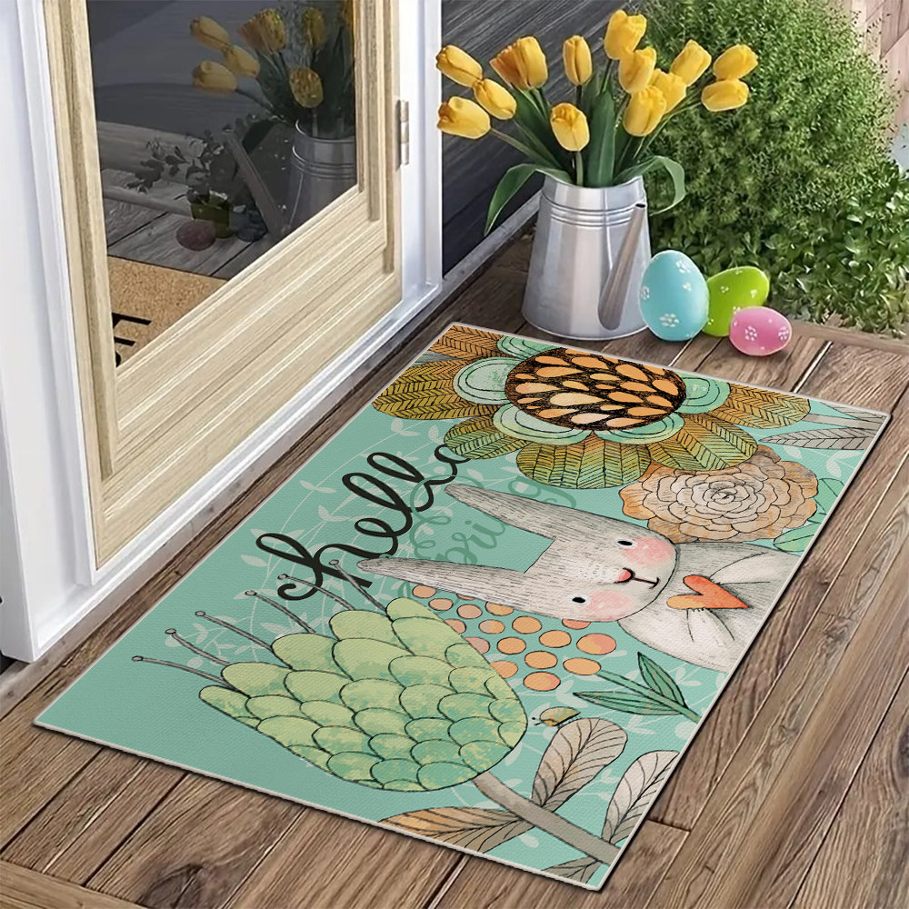 卡通花环兔子进门垫入户大门室内门垫免洗易打理卧室门地毯,淘宝优惠券,粉丝福利购,淘宝优惠卷