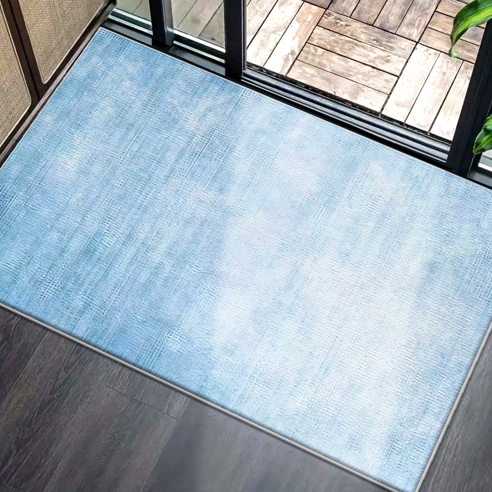耐脏室内外大门地毯浅蓝色系简约风门口脚垫除尘耐脏进门垫新款,淘宝优惠券,粉丝福利购,淘宝优惠卷