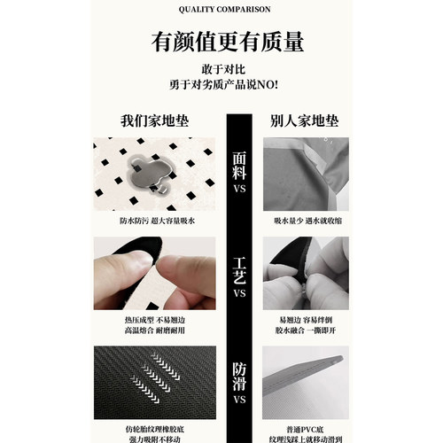 进门地垫纯色硅藻泥入户门垫家用防滑玄关脚垫轻奢简约卫生间浴室 - 图1