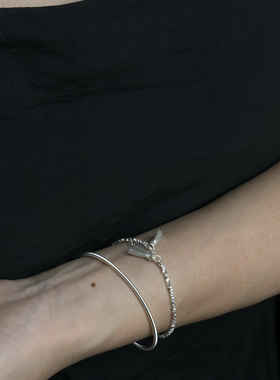 来此s925纯银碎银几两手链轻奢闺蜜手镯小众原创设计碎银子女手饰