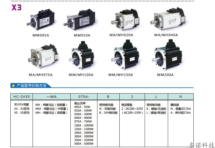 原装 伺服电机 马达 SV-X3MA020A-B2LA 带刹车 值17编码 - 图0