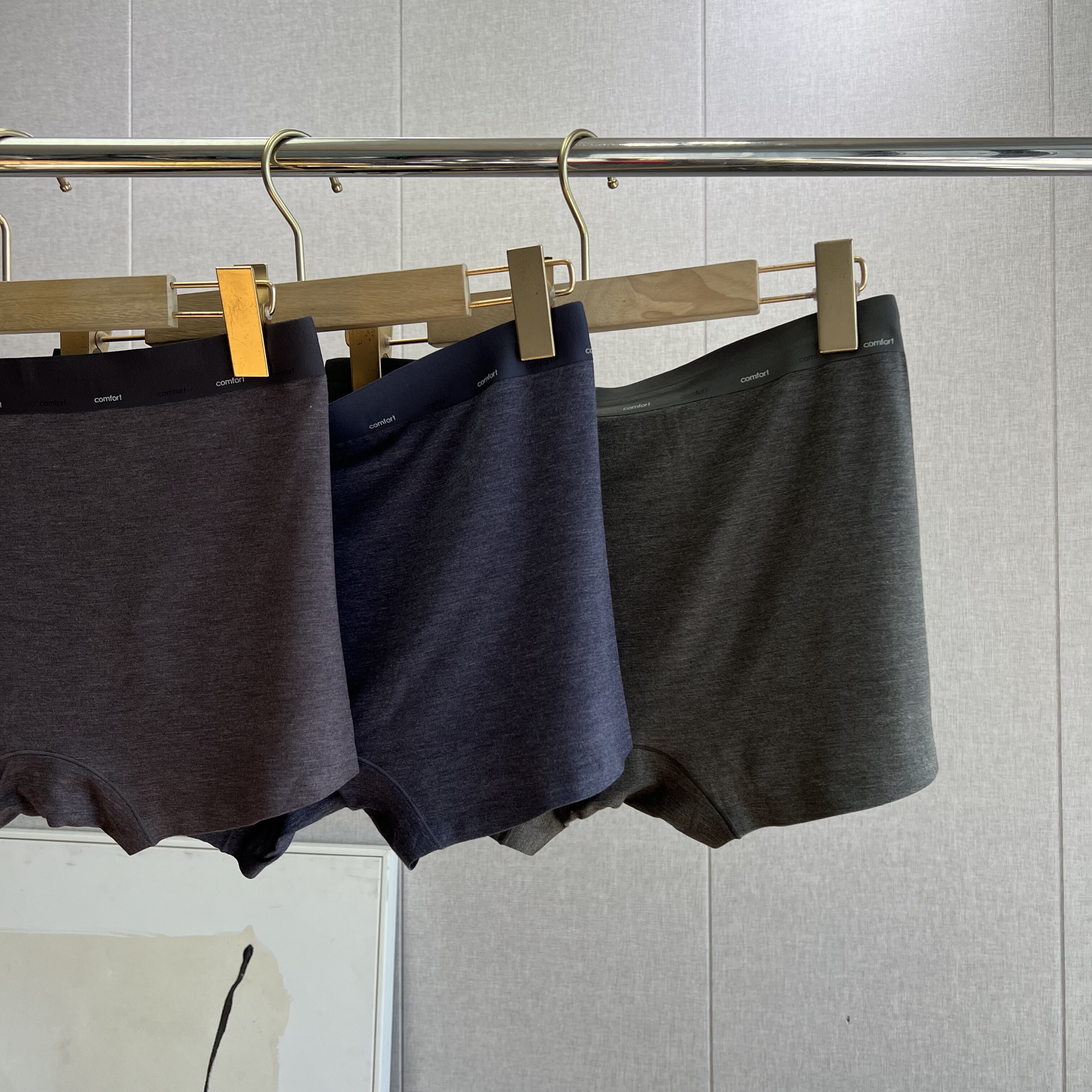 B家新款羊绒蛋白·滋养肌肤~吸湿保暖锁温男士平角裤 - 图1