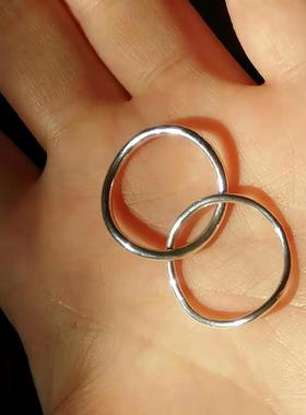 手工双层交叉定做戒指