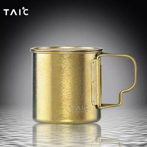 Британский Taic Titanium Pure Titanium Water Cup Cup Cust может сложить свежую консервацию на открытом воздухе высокая подарка на кофейную чашку.