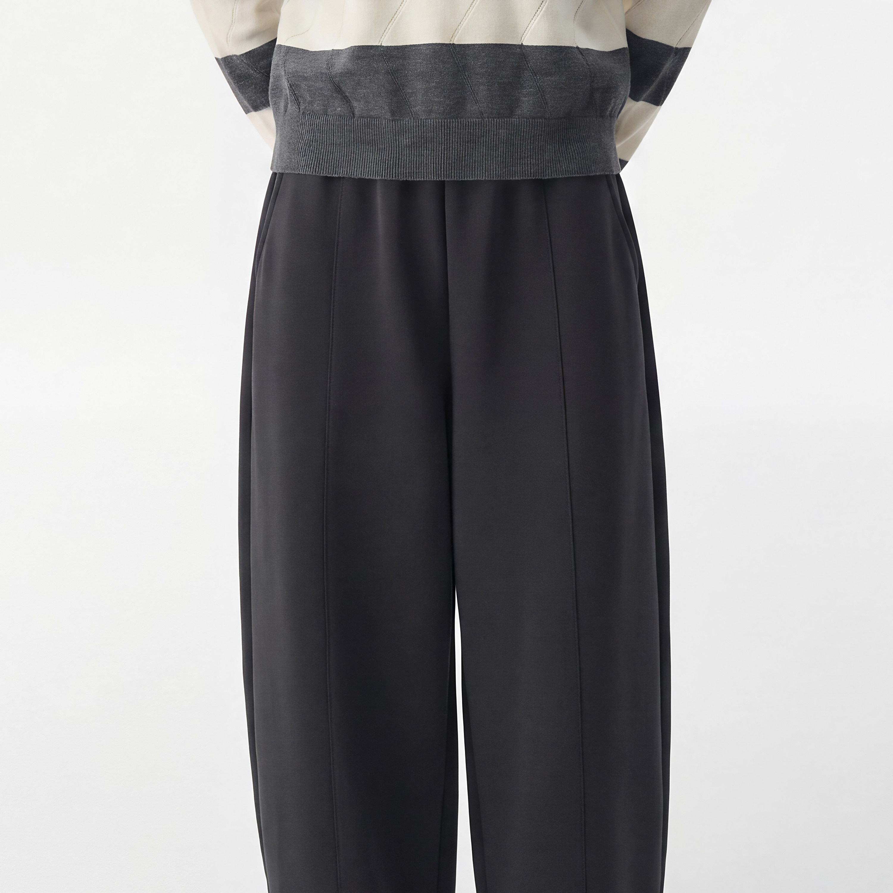 播26秋冬新品O型休闲裤女松弛感通勤宽松阔腿裤女DDT4KD2006 裤冬实拍商品图