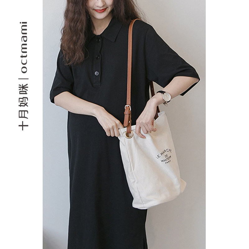 【新品】十月妈咪夏季孕妇休闲连衣裙 十月妈咪连衣裙