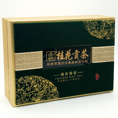 桂林特产袁大头礼盒桂花贡茶400克 桂花茶叶王茶傅世香茗桂花王茶 - 图2