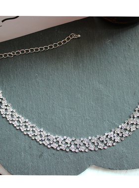 CHOKER硬糖刘欧美水钻编织颈链