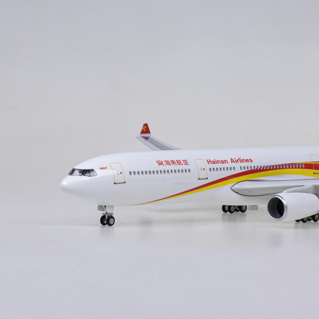 HNA aircraft model 330 passenger aircraft with wheels and lights