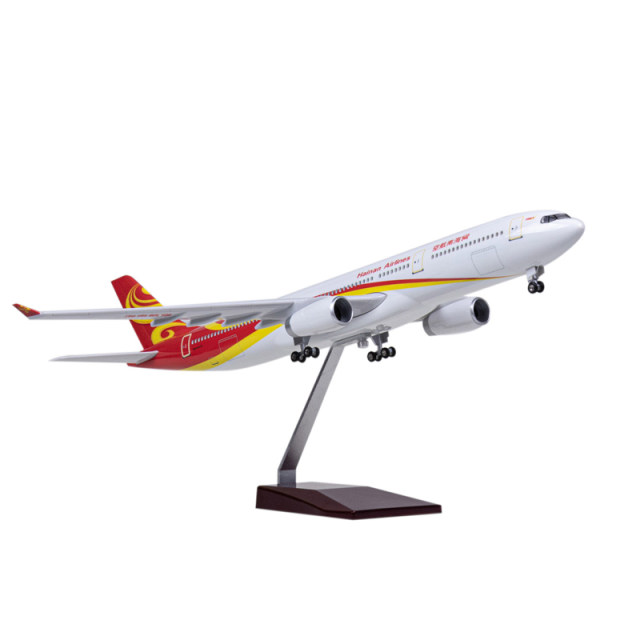HNA aircraft model 330 passenger aircraft with wheels and lights