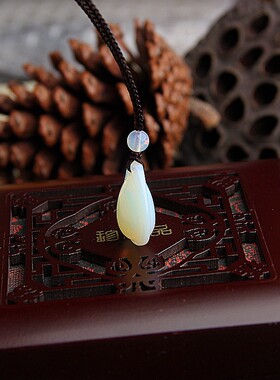 蛋白石千金挂坠千金项链