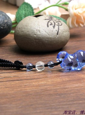 蓝水晶马钥匙扣挂坠生肖马吊坠