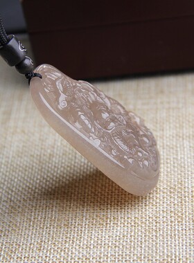 月光石龙牌挂坠龙挂件