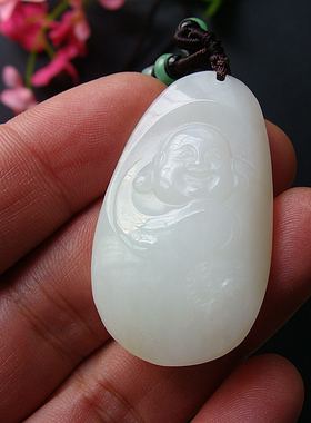 天然和田玉项链吊坠送国检证书