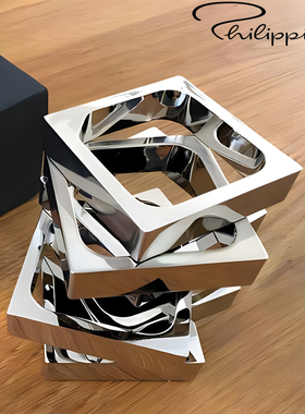 笔筒德国创意金属时尚风桌面摆件