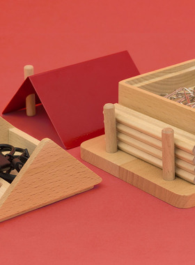 英国可爱风小房子多层木质摆件