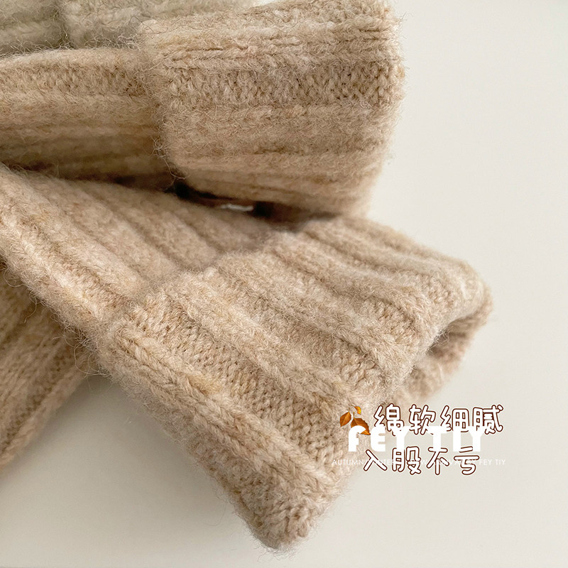 ‘拯救打工人’秋冬韩国ins半指手套仿羊绒纯色针织保暖护腕手套,淘宝优惠券,粉丝福利购,淘宝优惠卷