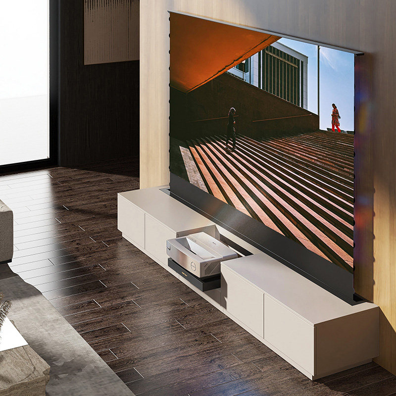Nick Aijia laser TV floor-mounted screen integrated cabinet