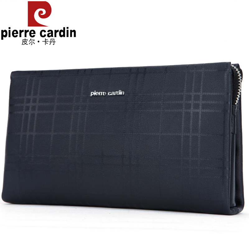 皮尔卡丹男士真皮大容量软拉链男包 敏福服饰男士包袋