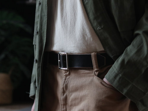 HARDWIND Belt Vintage复古茶芯牛皮真皮黄铜皮带腰带3.8cm宽 - 图1