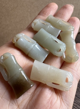 库存几十年老物件和田玉竹节款挂件吊坠手把件玉坠挂件玉坠挂件