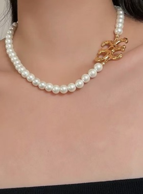 呼呼专享原创设计珍珠项链轻奢高级感毛衣链百搭气质时尚锁骨链