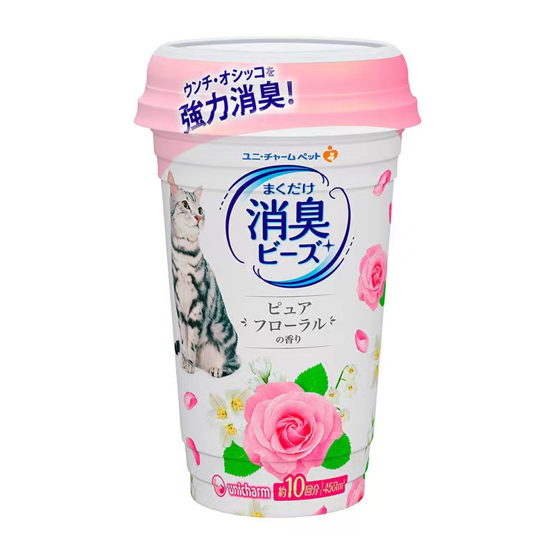 GAINES/佳乐滋猫砂消臭珠450/900ml 日本进口芳香猫砂盆厕所除臭 - 图1