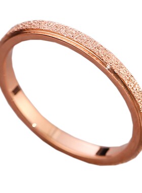 韩版潮酷钛钢磨砂戒指ring环时尚