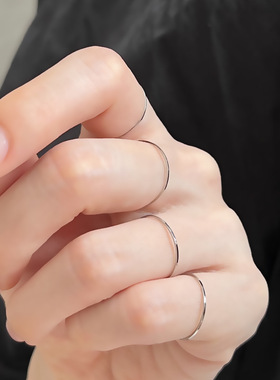 极细小号五号尾戒ring戒钛钢戒指