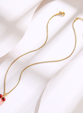 钛钢项链挂件女高级感轻奢锁骨链